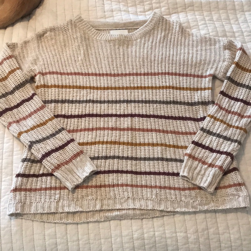 Beige striped sweater